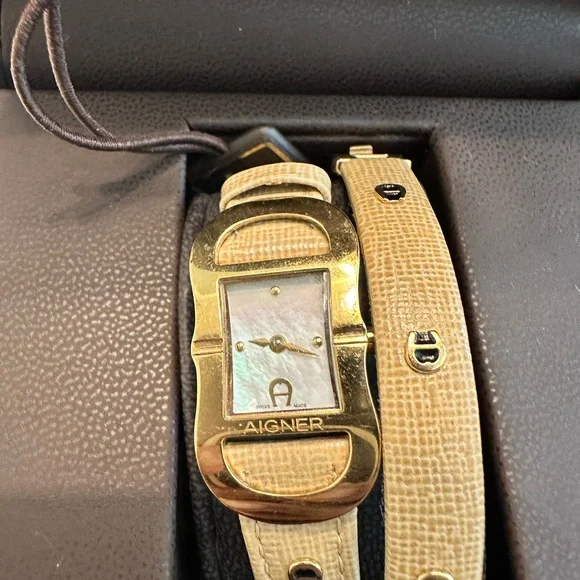 Etienne Aigner | Accessories | Etienne Aigner Gold And Tan  display picture 1